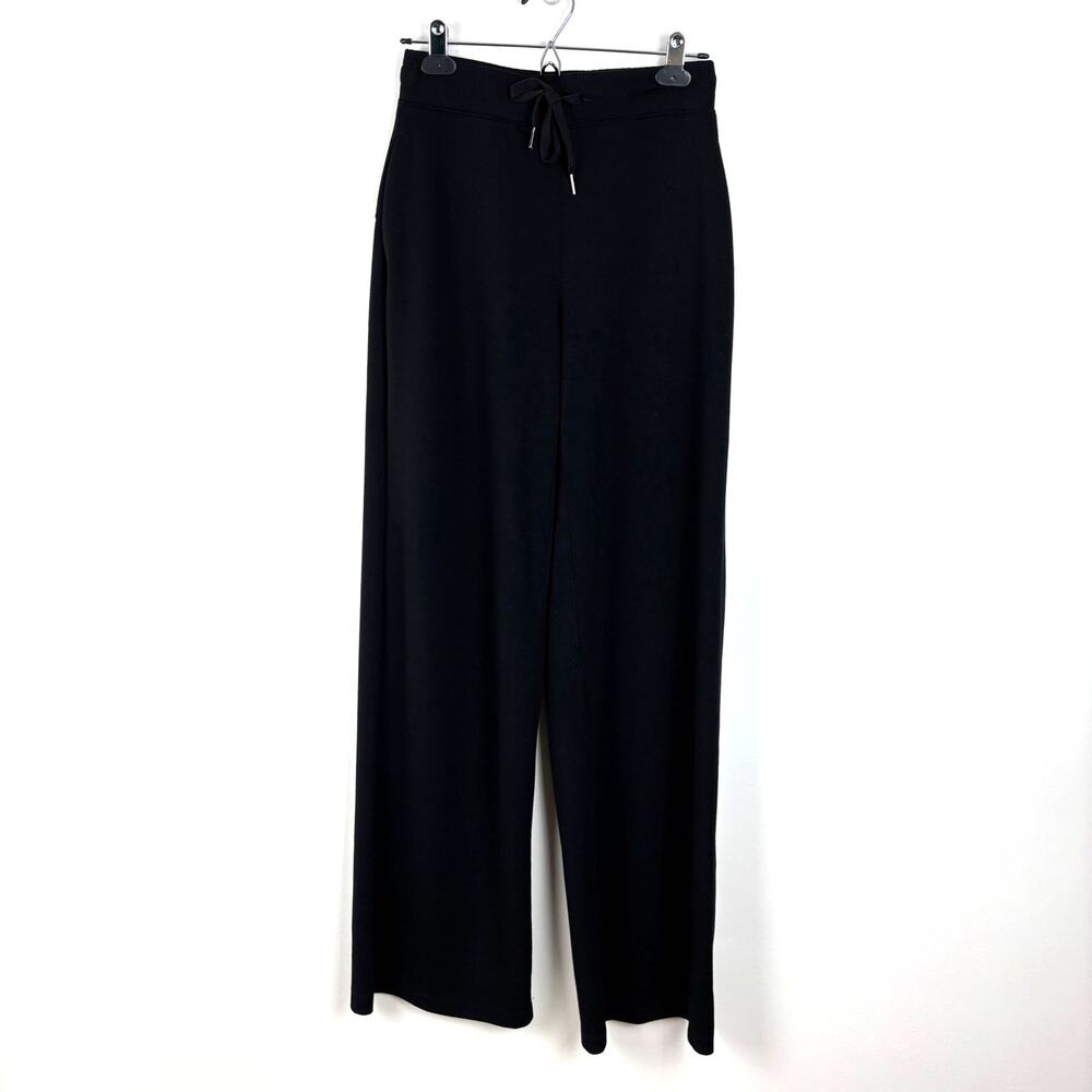American Tall Black Wide Leg Sweatpants Small Tall Long 34" inseam pockets